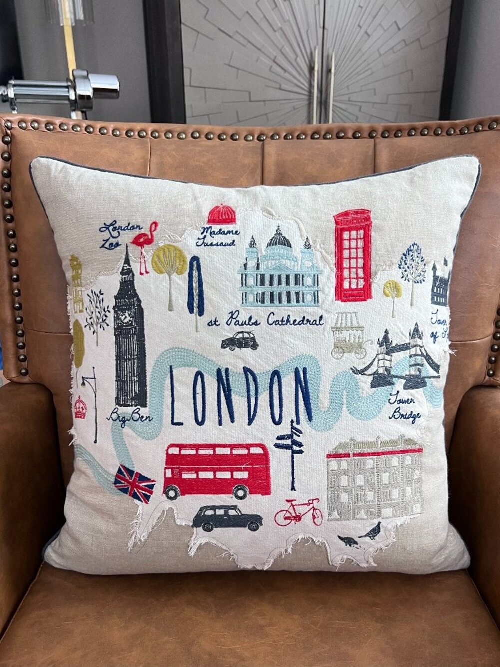 CYNTHIA ROWLEY London Accent Pillow, 18 x 18